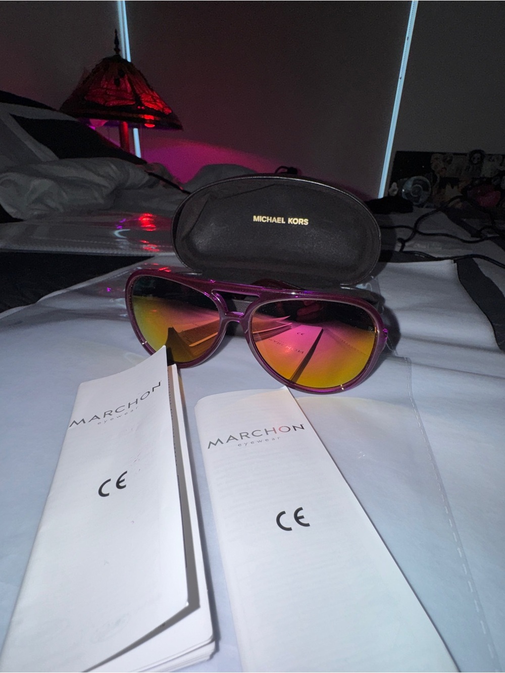 Michael Kors Caicos M2811S Pink Aviator Sunglasses
